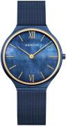 Bering Dameur 18434-397 Ultra Slim Blå/Stål Ø34 mm