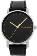 Calvin Klein Herreur 25200262 Slate Sort/Læder Ø43 mm