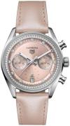 TAG Heuer Dameur CBS2215.FC6568 Carrera Beige/Læder Ø39 mm