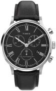 Timex Herreur TW2U88300 The Waterbury Sort/Læder Ø40 mm