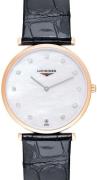 Longines Dameur L4.709.1.88.2 La Grande Classique De Hvid/Læder Ø33