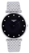 Longines Herreur L4.766.4.58.6 Grande Classique Sort/Stål Ø37 mm