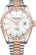 Stührling Original Herreur 3935.5 Lineage Hvid/Rosaguldtonet stål