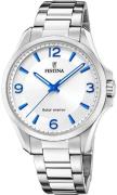 Festina Herreur F20656-1 Solar Energy Sølvfarvet/Stål Ø41.5 mm