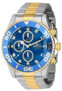 Invicta Herreur 43408 Pro Diver Blå/Guldtonet stål Ø43 mm