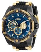 Invicta Herreur 32696 Bolt Blå/Gul guldtonet stål Ø52 mm