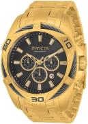 Invicta Herreur 34122 Bolt Sort/Gul guldtonet stål Ø50 mm
