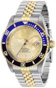 Invicta Herreur 29181 Pro Diver Guld/Gul guldtonet stål Ø42 mm