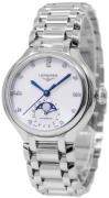Longines Dameur L8.126.4.87.6 Primaluna Hvid/Stål Ø34 mm