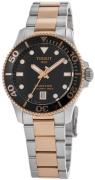 Tissot Dameur T120.210.22.051.01 Seastar 1000 Sort/Rosaguldtonet