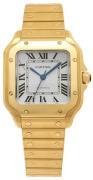 Cartier Herreur WGSA0030 Santos De Sølvfarvet/18 karat guld