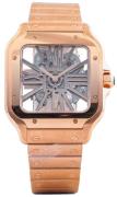 Cartier Herreur WHSA0016 Santos De Skeletskåret/18 karat rosa guld