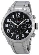 Tommy Hilfiger Herreur 1791054 Trent Sort/Stål Ø43 mm
