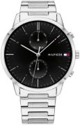 Tommy Hilfiger Herreur 1710407 Sort/Stål Ø44 mm