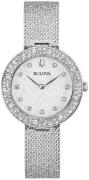 Bulova Dameur 96L329 Crystal Sølvfarvet/Stål Ø32 mm
