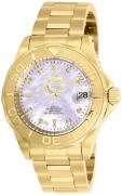 Invicta Herreur 28694 Pro Diver Hvid/Gul guldtonet stål Ø40 mm