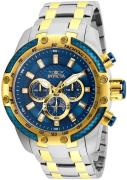 Invicta Herreur 25947 Speedway Blå/Gul guldtonet stål Ø50 mm