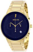 Invicta Herreur 29482 Specialty Blå/Gul guldtonet stål Ø43 mm