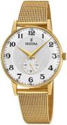 Festina F20569-1 Retro Sølvfarvet/Gul guldtonet stål Ø36 mm