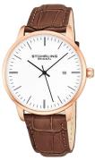 Stührling Original Herreur 3997.7 Hvid/Læder Ø40 mm