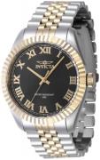 Invicta Herreur 47401 Specialty Sort/Gul guldtonet stål Ø43 mm