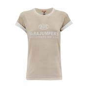 Rundet bomuld T-shirt med print