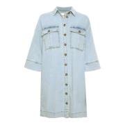 My Essential Wardrobe Laramw Dress Light Blue Wash