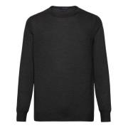 Navy Super Fin Cashmere Crew Neck Jumper