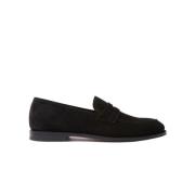 Klassiske sorte ruskind loafers