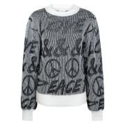Love and Peace Pullover | Sort Hvid