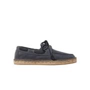 Grå Suede Bådsko Espadriller