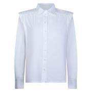 Stilfuld Hvid Teknisk Jersey Bluse