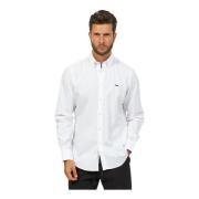 Herre Klassisk Hvid Skjorte med Ikonisk Dachshund