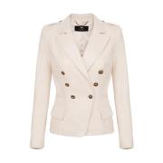 Hvid læder sport jakke