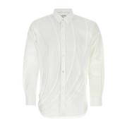 Hvid Poplin Skjorte til Mænd