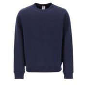 Ikonisk Blå Bomuldssweatshirt - Størrelse: S, Farve: Blå