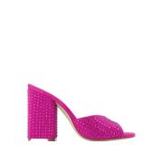 Krystal Almond Toe Sandaler - Pink Ruby