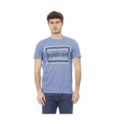 Lysblå Trend T-Shirt med Frontprint