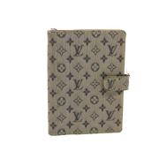 Beige Lærred Agenda - Monogram Mini Stil