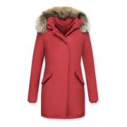 Varme vinterjakker til kvinder - Lang Wooly jakke - LB280PM-R