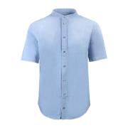 Blå Stretch Denim Skjorte SS22