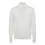 Hvid Butter T Neck Pullover