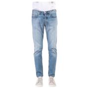 Denim Jeans med Unik Farvefinish