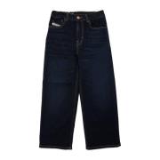 Vintage Mørkeblå Flare Jeans 2000
