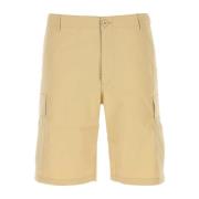 Beige Bomuld Bermuda Shorts