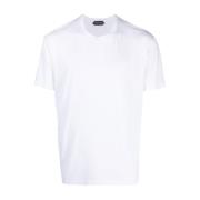 Hvid Rund-Hals T-Shirt