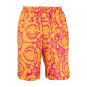 Printet Silke Bermuda Shorts