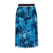 Printed pleated skirt