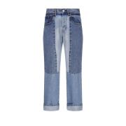 8439 Lys/Midt Vintage Vaskede Cropped Jeans