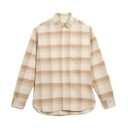 Slim-Fit Button-Up Skjorte White Pepper/ Wet Sand